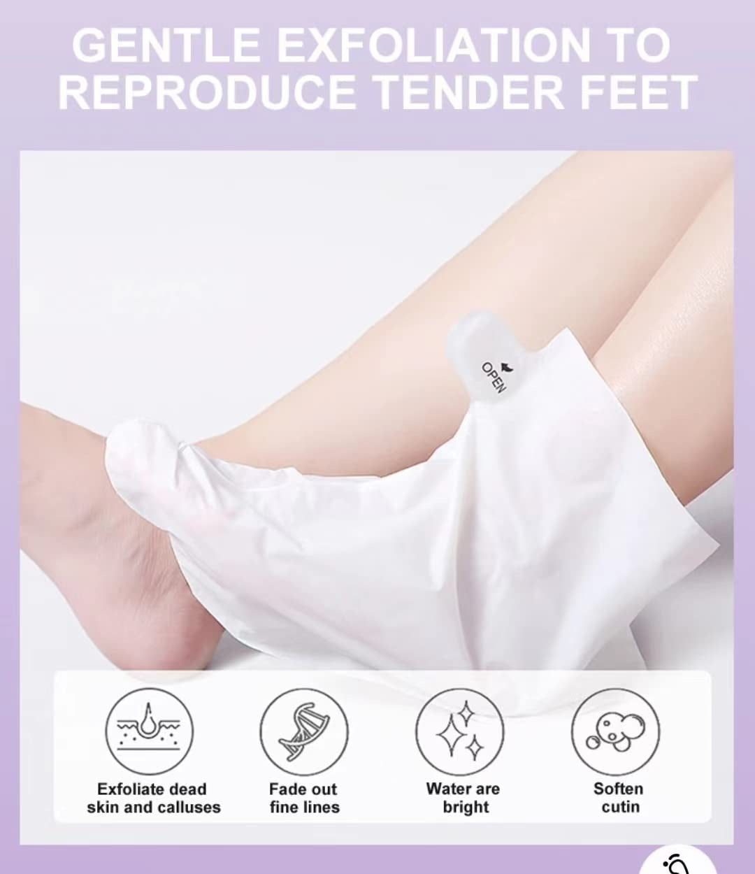 Foot Peel Mask 6 Pack,Foot Spa Foot Care for Women Peel Mask with Lavender for Men and Women Feet Peeling Mask Exfoliating, Callused Foot Mask Peel,Foot Mask for Dry Dead Skin,Remove Dead Skin