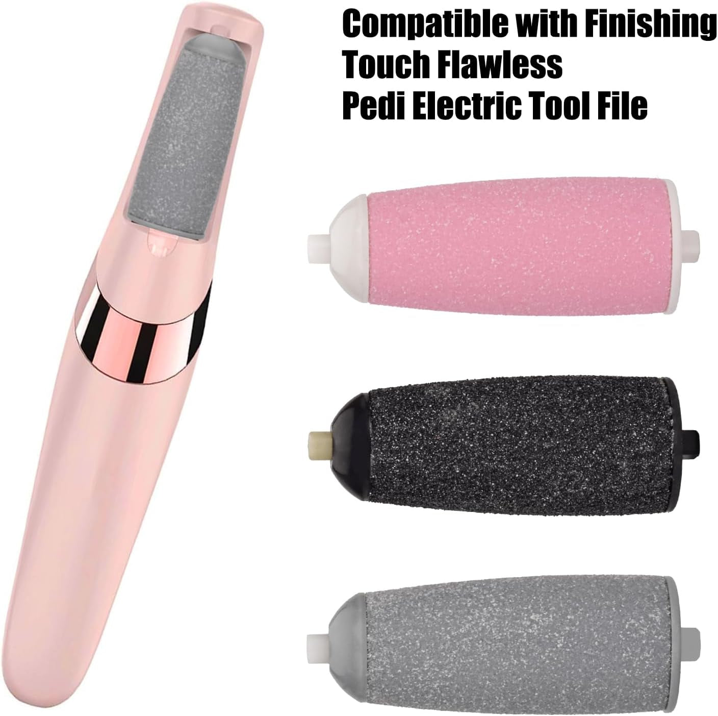 9 Pack Replacement Rollers Extra Coarse Rollers for Feet Roller | Refill Heads Compatible with Finishing Touch Flawless Pedi Electric Tool File